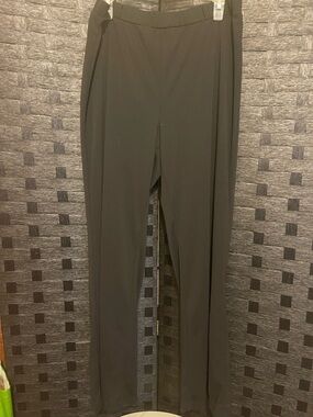 Access dress pants womens Lg relaxed baggy straight flat front high rise pull on